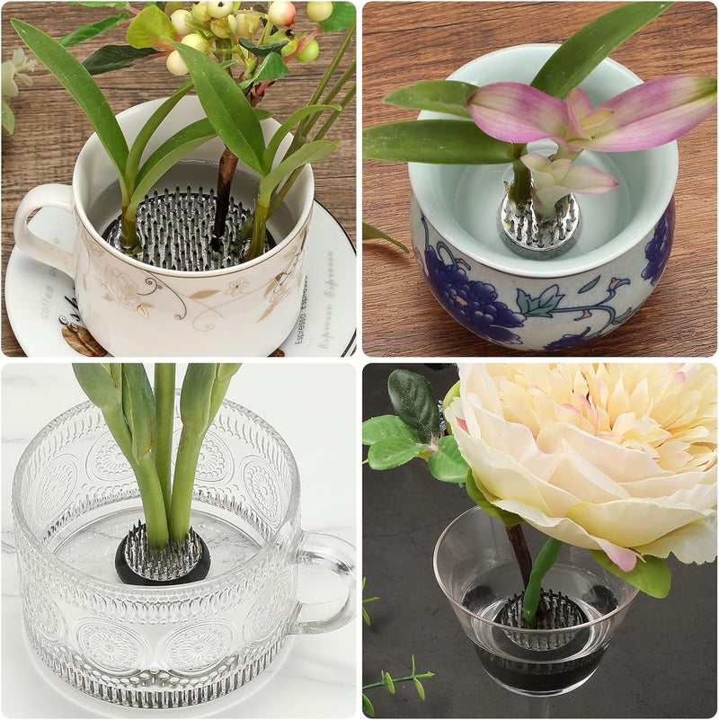 iziusy 3 Pcs Flower Frogs Flower Arranger Frog Floral Frogs Kenzan Flower Frog Vase Pin Holder Ikebana for DIY Flower Craft Plant Decoration - Image 5